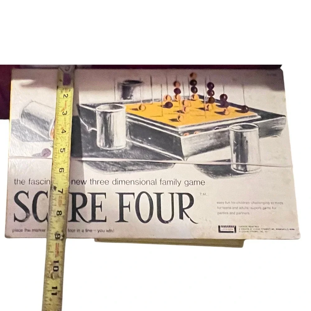 Vintage Score Four 3D Family Game by Lakeside Industries Complete Set with extra